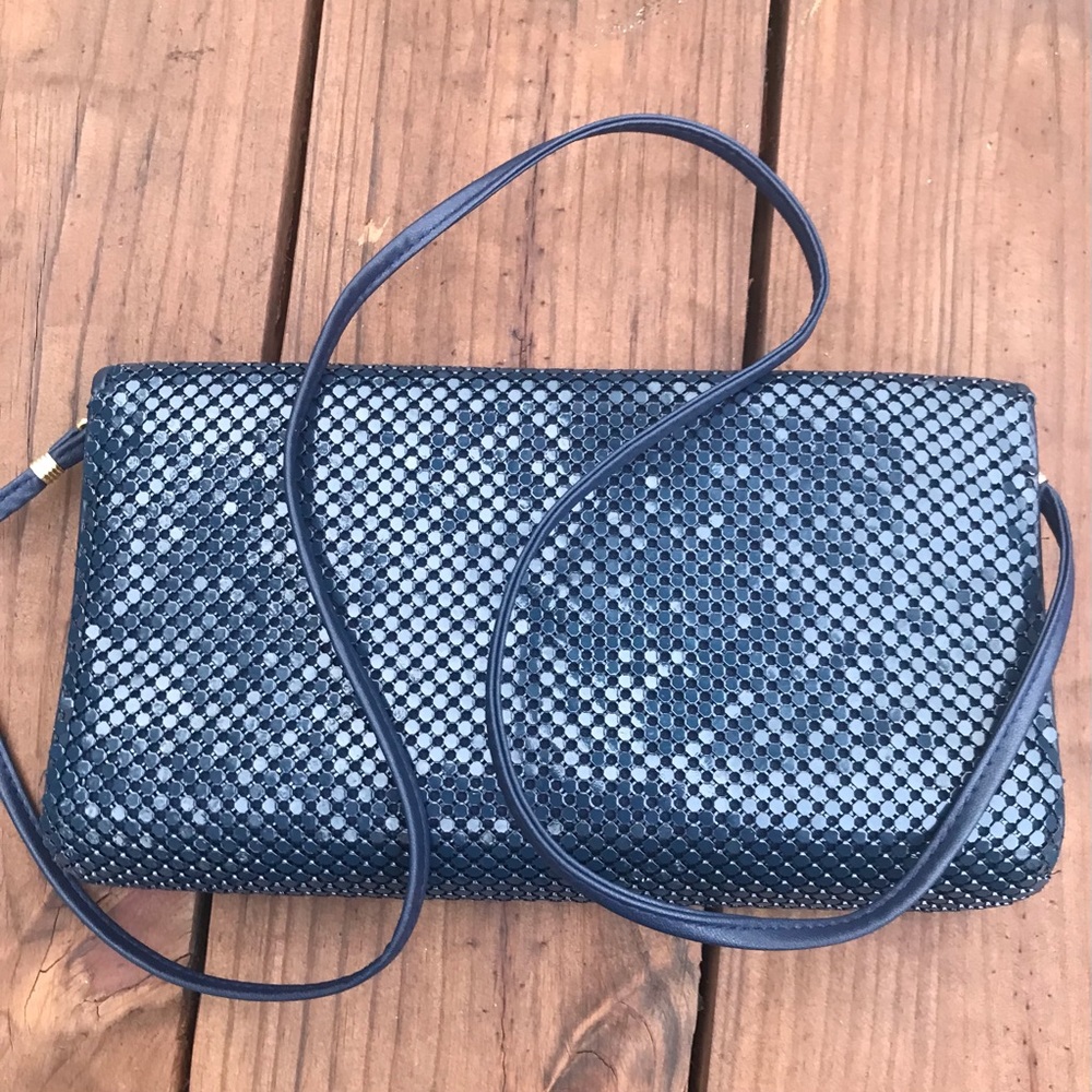Whiting & Davis Navy Mesh Purse Vintage